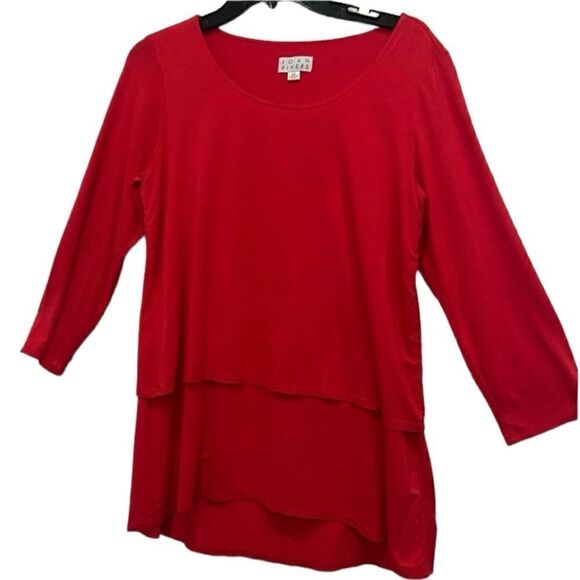 Joan Rivers layered style asymmetrical red tunic size XS fits like an S - Picture 1 of 6